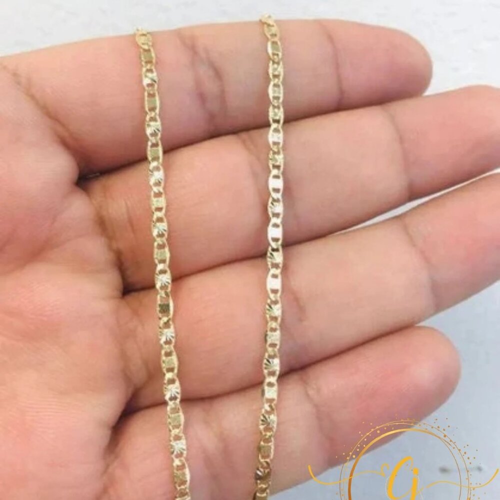 Cadena Valentino 20" 14K Para Hombres Necklace Chain GF for Mens Gifts Elegance